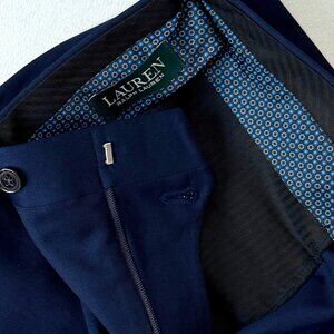 Lauren Ralph Lauren Navy Wool-Blend Dress Pants | 32x32